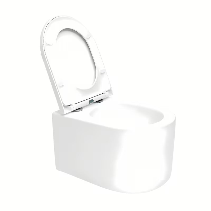 Bijeli viseča WC školjka SAT Tornado s vrtložnim ispiranjem, bezrubnom izvedbom i sjedalom mehko Zapiranje Soft Close.