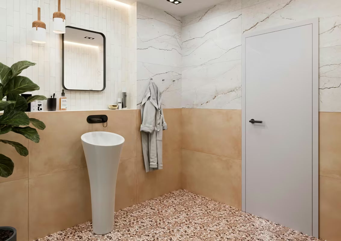 Pravokutno ogledalo SAT 50x70 cm u crnoj boji s mogućnošću montaže okomito ili vodoravno.