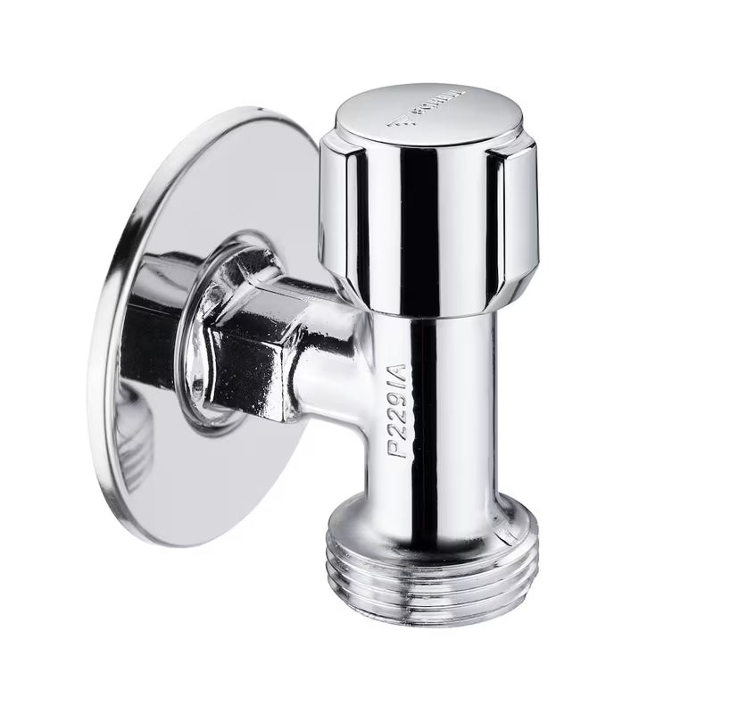 Kromirani ventil za perilicu rublja Schell Comfort s gornjim upravljanjem i pomičnom pokrovnom rozetom