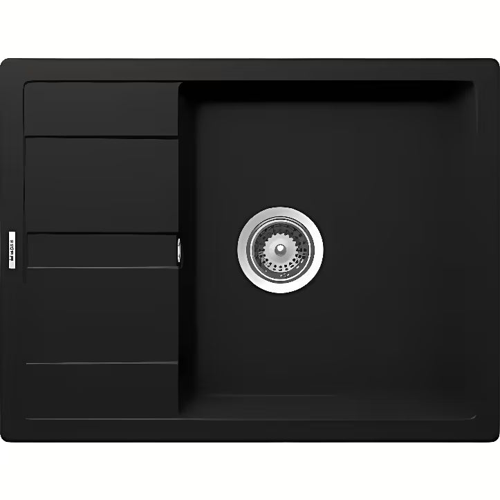 Granitni pomivalno korito Schock Manhattan D-100 s ocjeđivačem u boji nero pro za gornju ugradnju