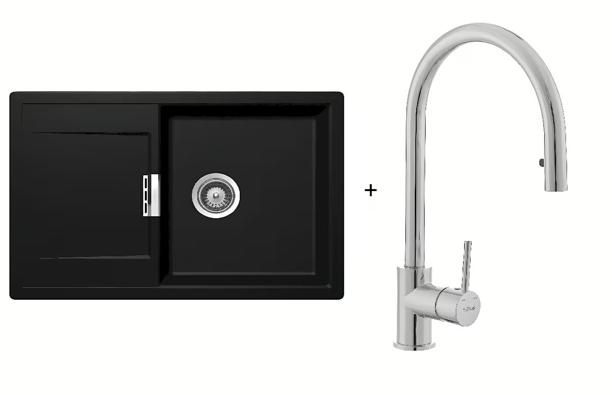 Povoljan set granitnog kuhinjskog sudopera Schock i kuhinjske slavine SIKO