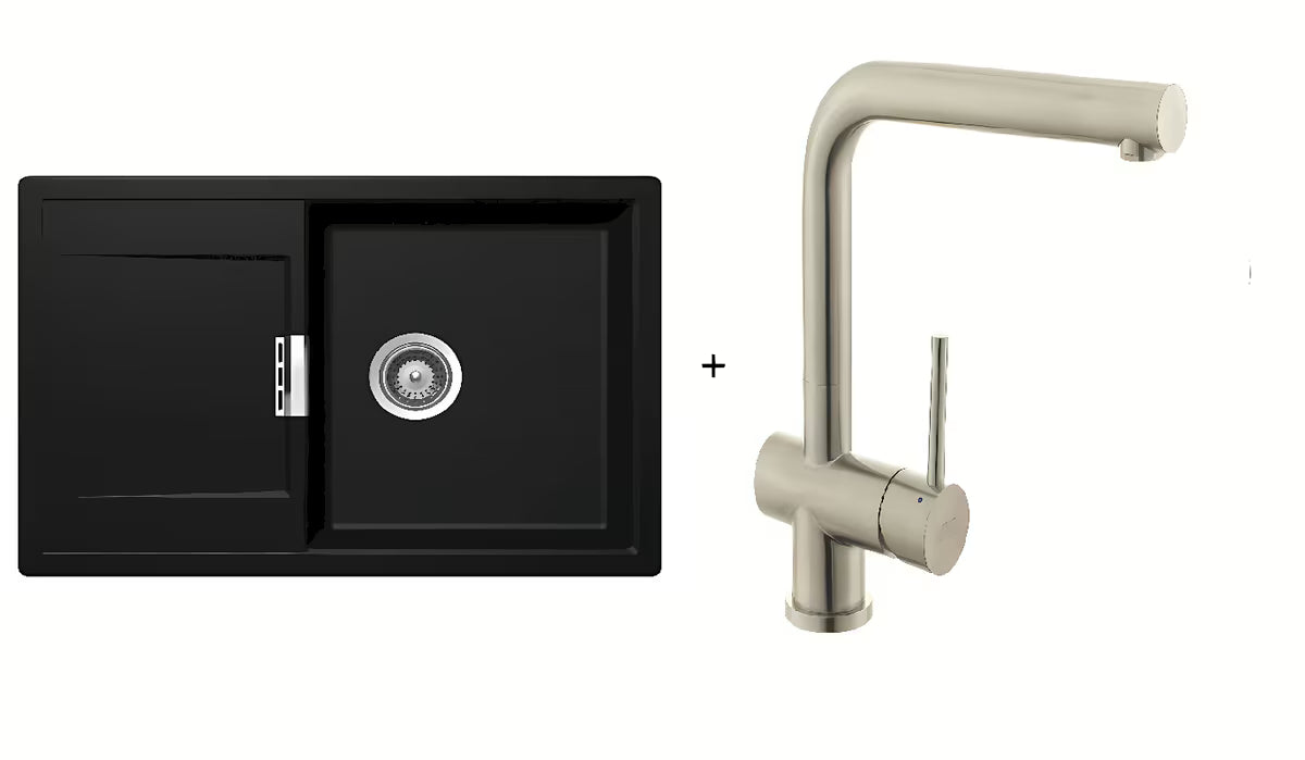 Povoljan set granitnog kuhinjskog sudopera Schock i kuhinjske slavine SIKO.