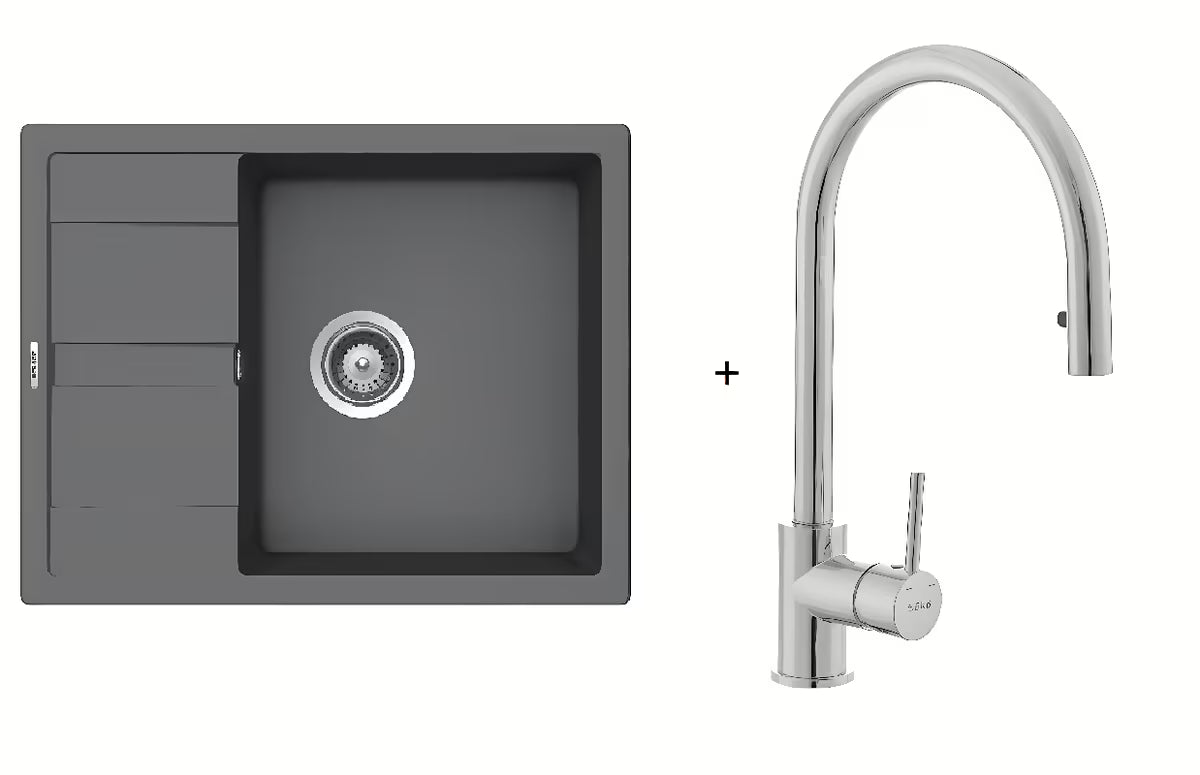 Povoljan set granitnog kuhinjskog sudopera Schock i kuhinjske slavine SIKO