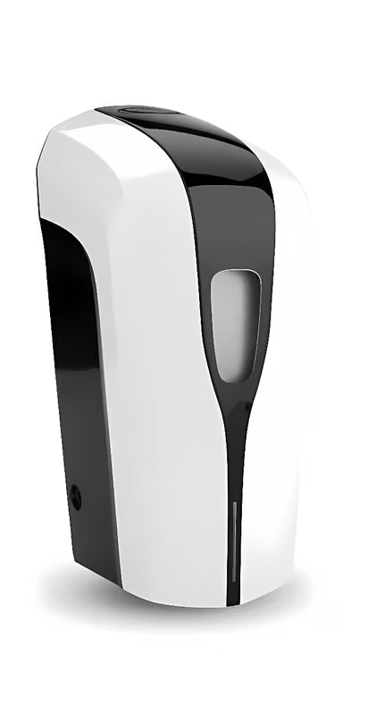 Bijelo-crni brezkontaktni stenski dozirnik za milo in razkužila sa spremnikom od 1000 ml