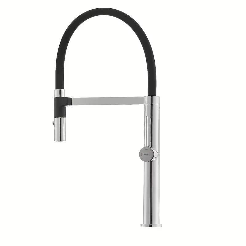 SIKO enoročna stoječa armatura za pomivalno korito crni krom s tušem pričvršćenim magnetom