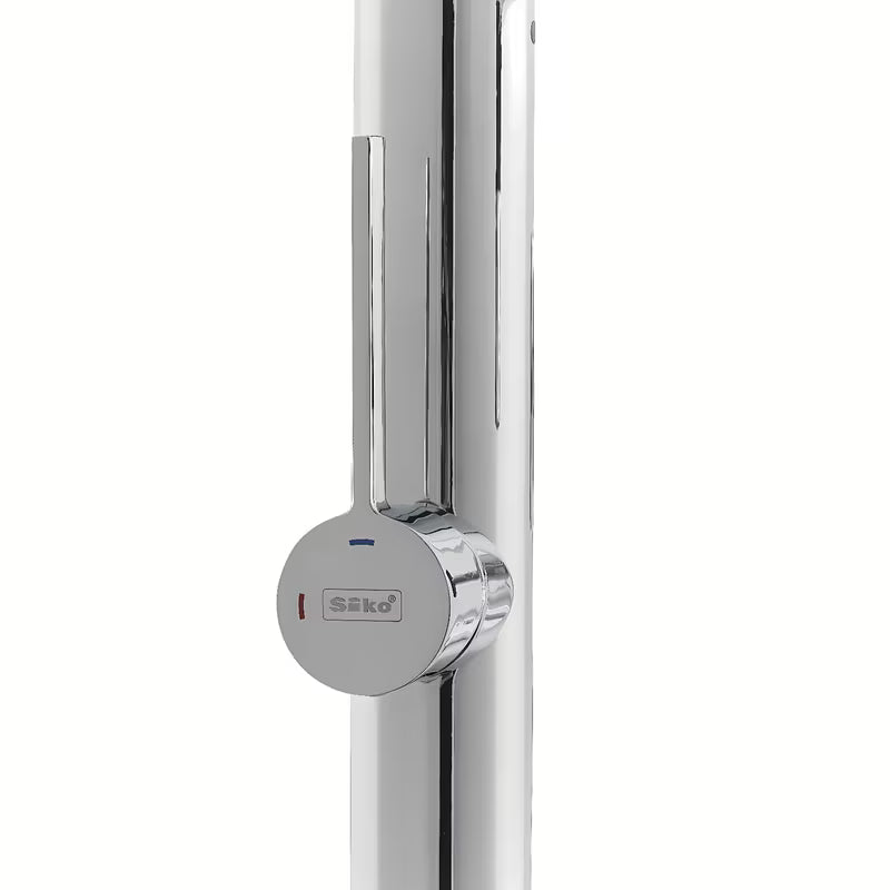 SIKO enoročna stoječa armatura za pomivalno korito crni krom s tušem pričvršćenim magnetom