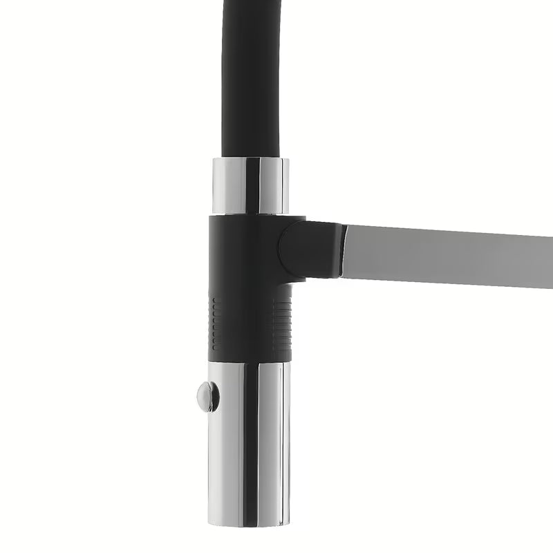 SIKO enoročna stoječa armatura za pomivalno korito crni krom s tušem pričvršćenim magnetom