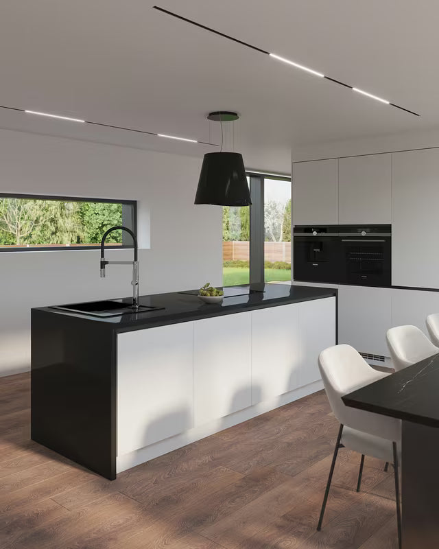 SIKO enoročna stoječa armatura za pomivalno korito crni krom s tušem pričvršćenim magnetom