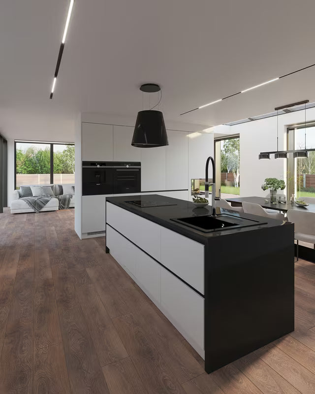 SIKO enoročna stoječa armatura za pomivalno korito crni krom s tušem pričvršćenim magnetom