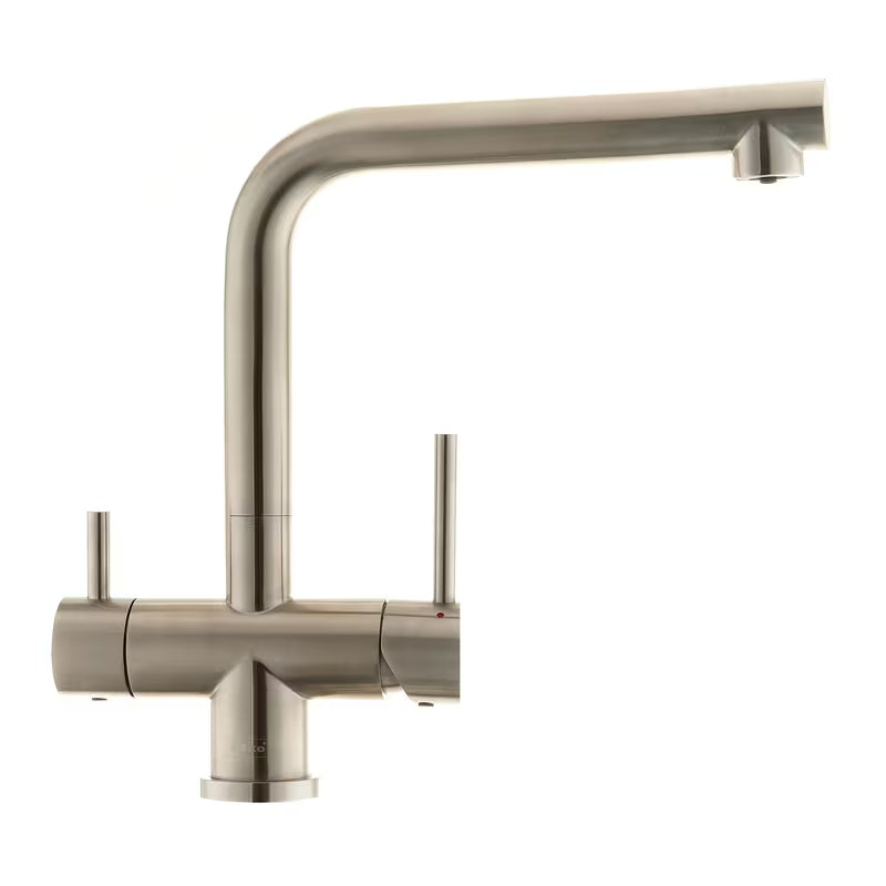 Nehrđajući troputni armatura za pomivalno korito SIKO Supersteel s odvojenim izljevom pro filtriranu vodu.