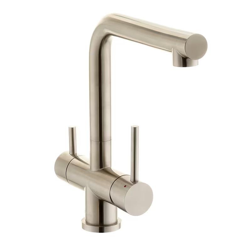 Nehrđajući troputni armatura za pomivalno korito SIKO Supersteel s odvojenim izljevom pro filtriranu vodu.