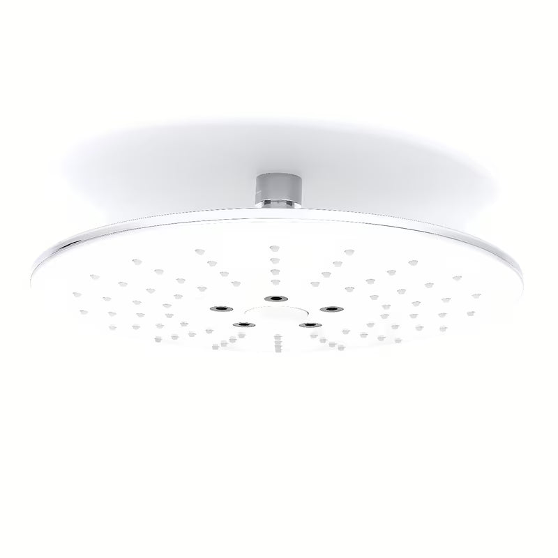 Bijela nadglavna prha SIKO u okruglom dizajnu z gumbom pro, prebacivanje 3 mlaza