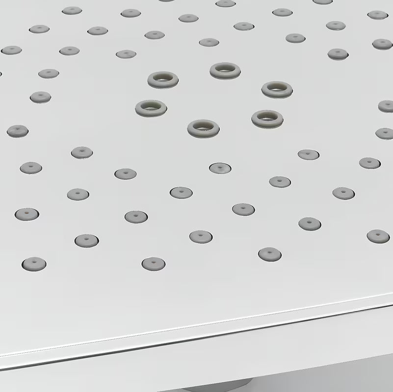 Pravokutna nadglavna prha SIKO Chrome u bijeloj/krom izvedbi s dvije funkcije mlaza.