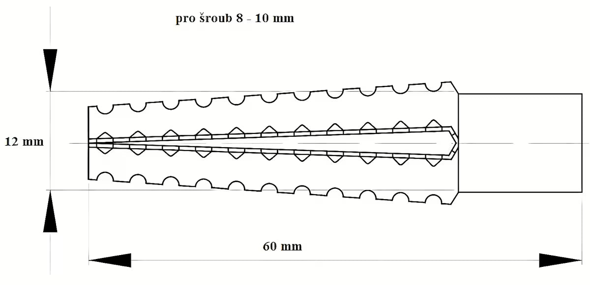 Metalna tipla za Ytong i šuplju ciglu pro vijci 8-10