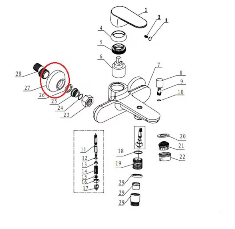 Rozeta SIKO Lucida namijenjena pro za tuš slavinu LU222 pro uredno prekrivanje montažnog otvora.