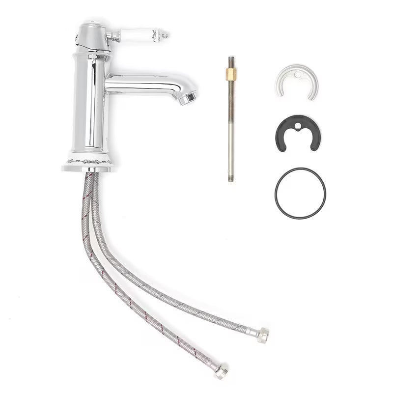 Kromirana armatura za umivalnik SIKO Provence u retro dizajnu s ukrasnim detaljima