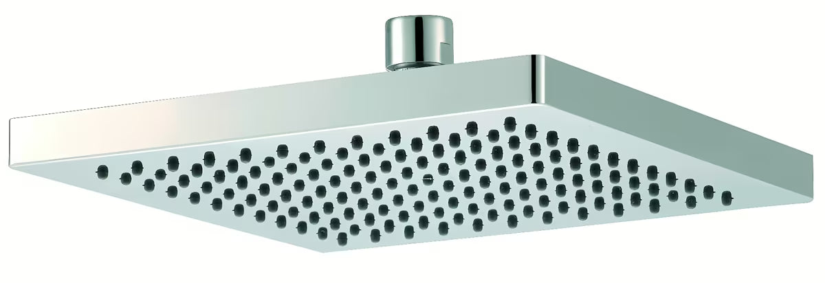 Kvadratna nadglavna prha SIKO Chrome 20x20 cm v celokrom izvedbi, siva/krom