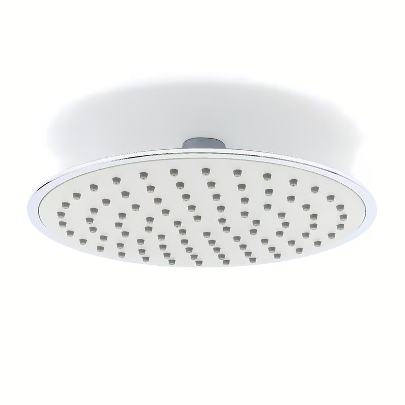 Okrogla nadglavna prha SIKO Grey-Chrome v kombinaciji siva in krom, premer 20 cm.