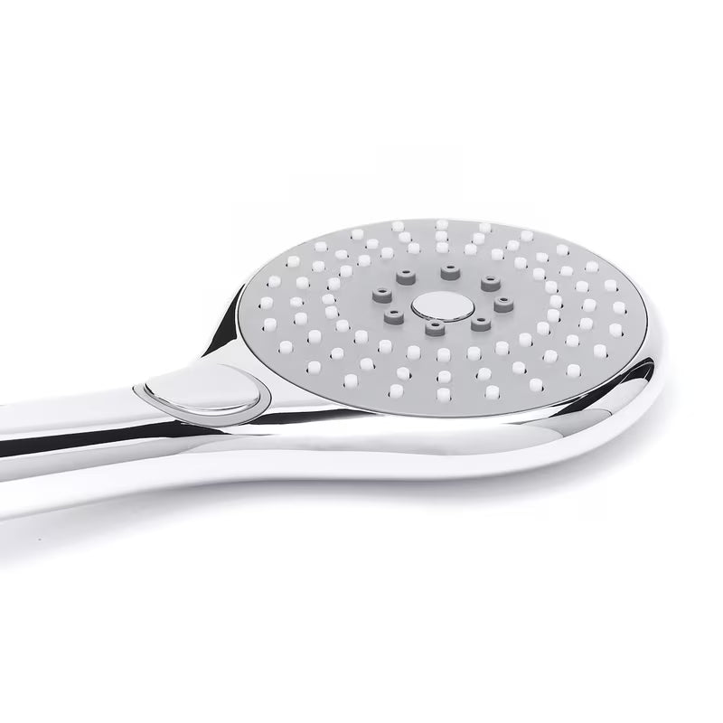 Kromirana ručna tuš slušalica SIKO zaobljenog dizajna, promjera 115 mm, s prebacivanjem 3 mlaza tipkom.