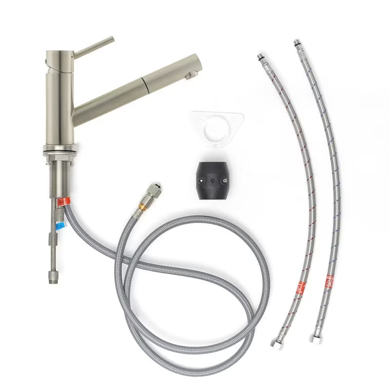 Inox armatura za pomivalno korito SIKO Steel z izvlečno prho u izvedbi supersteel