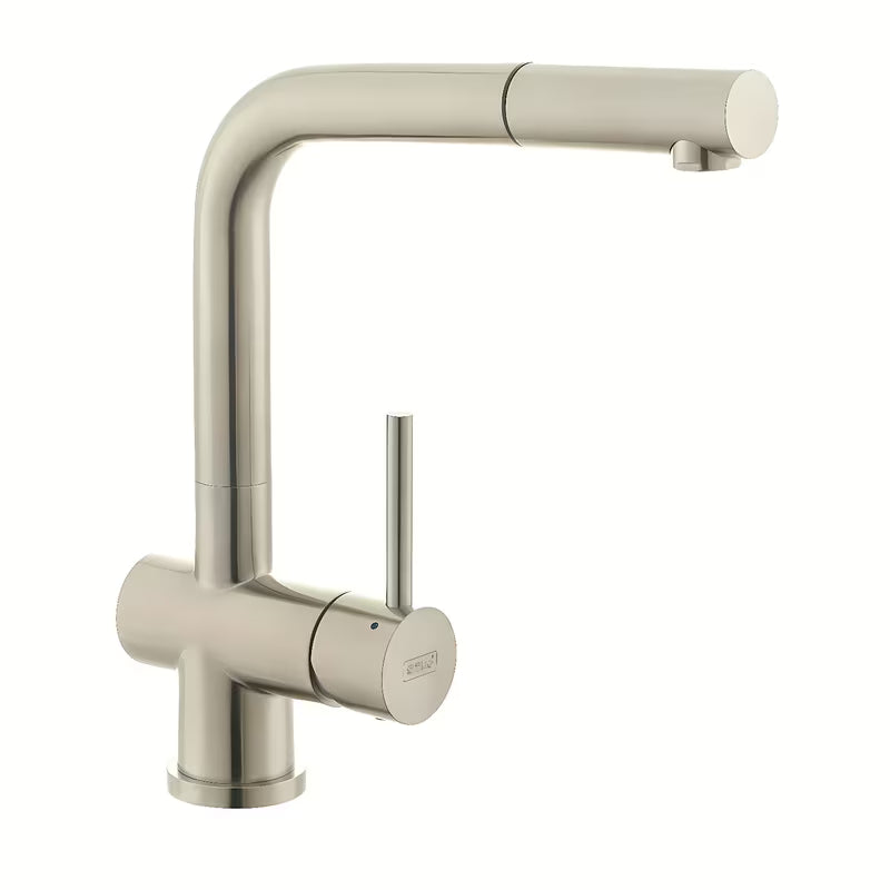 Inox armatura za pomivalno korito SIKO Steel s mat površinom i izvlačnim tušem