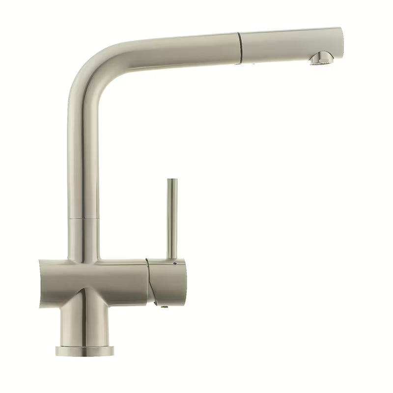 Inox armatura za pomivalno korito SIKO Steel s mat površinom i izvlačnim tušem