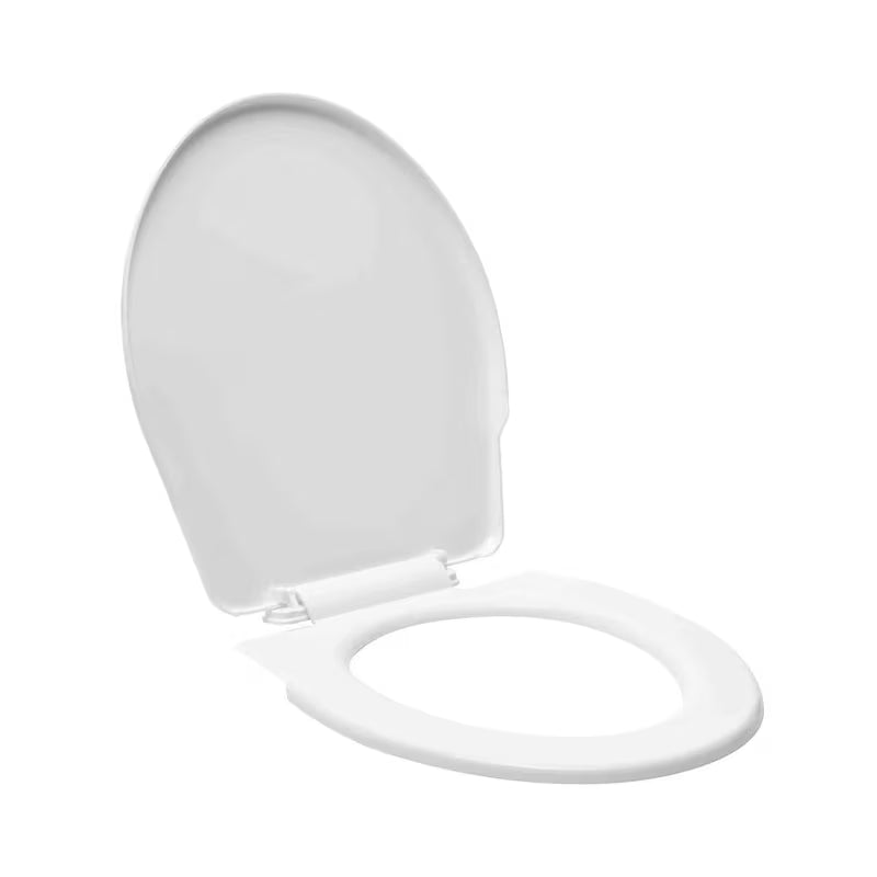 Bijela WC deska od termoplasta s plastičnim šarkama u jednostavnoj izvedbi