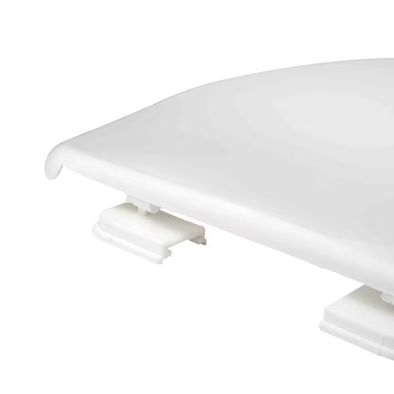 Bijela WC deska od termoplasta s plastičnim šarkama u jednostavnoj izvedbi