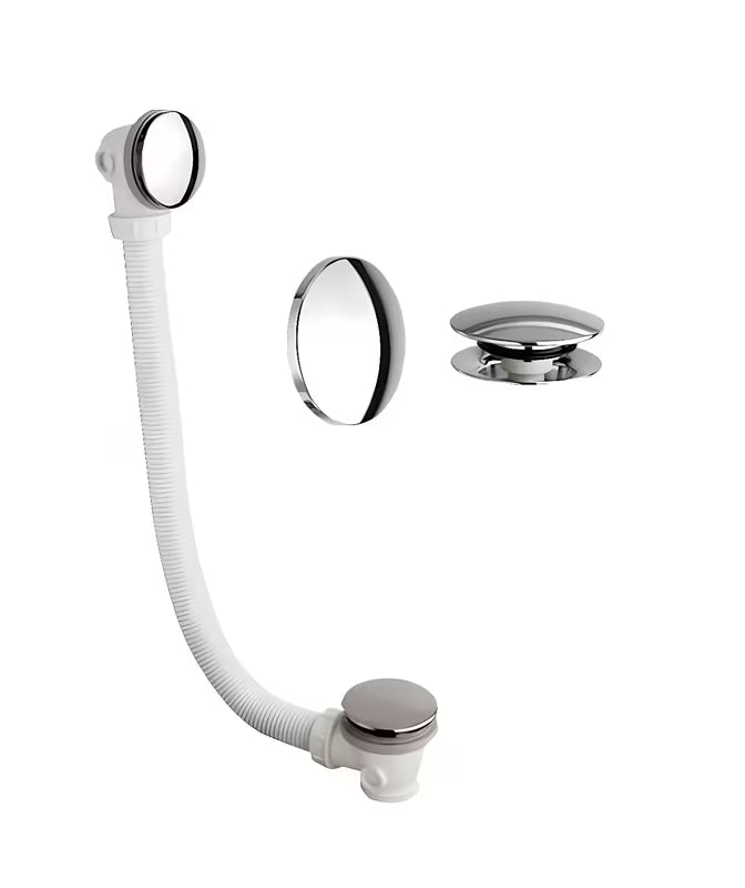 Sifon za Kad Avtomatik Silfra s preljevom i kromiranim čepom, upravljanje Up and Down ClickClack