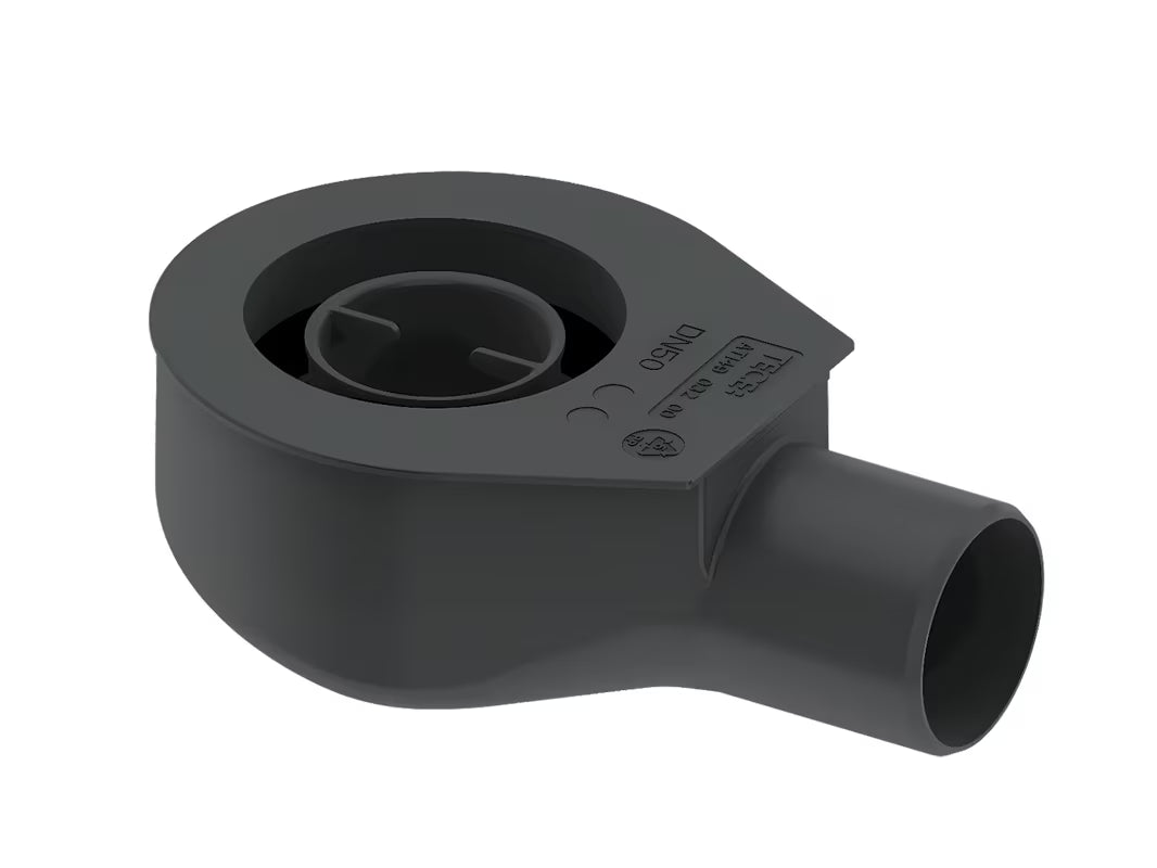 Znižani sifon Tece Drainline pro tuš kanaleta s stranskim odtokom DN 50