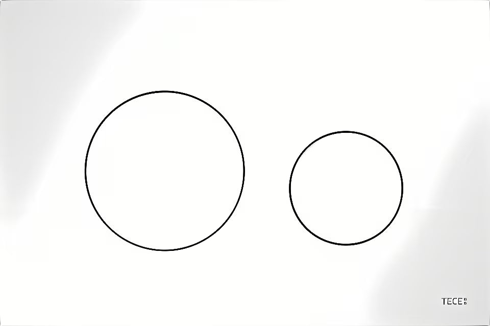 Bijela plastična dvokoličinska aktivirna tipka Tece Loop pro WC školjka vodokotlića TECE