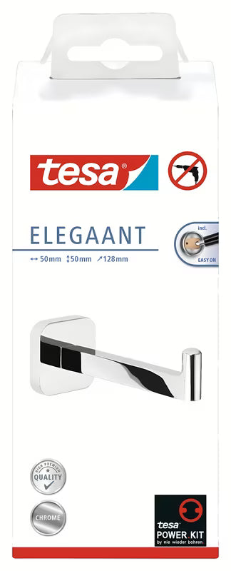 Kromiran držalo za toaletni papir Tesa Elegaant z montažo brez vrtanja in sijajno površino