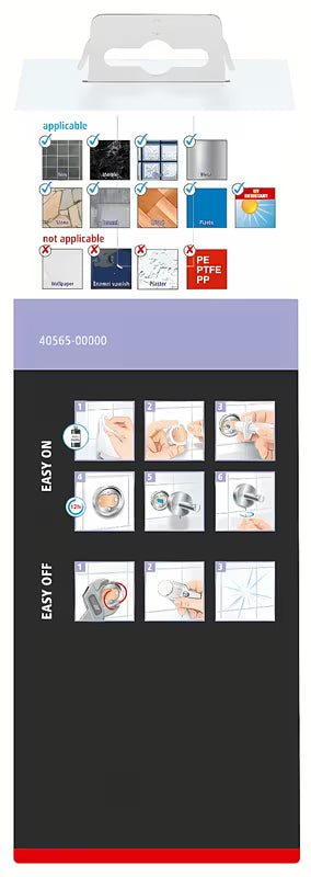 Tesa Moon Black dozirnik za milo od satiniranog stakla s mat crnim držačem pro montaža bez bušenja