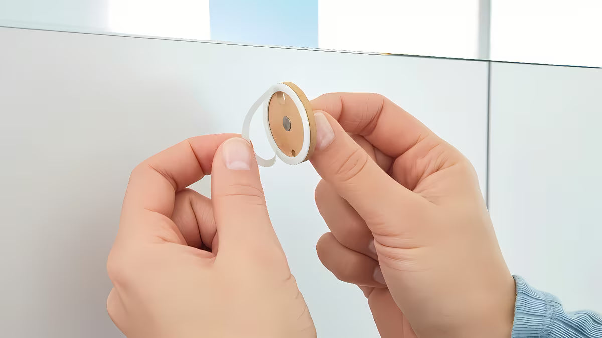 Stenski kavelj Tesa Moon od brušenog čelika pro za ručnike i ogrtače, s montažom bez bušenja