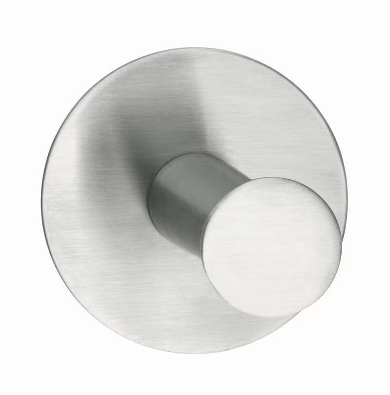 Tesa powerbutton Classic kovinski kavelj iz krtačenega jekla pro montaža brez vrtanja na ploščice.