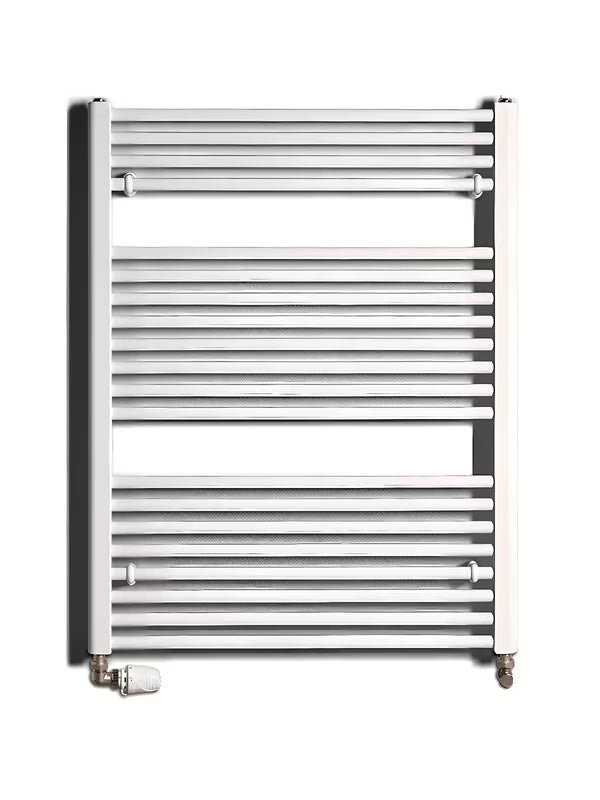 Bijeli kombiniran cijevni radiator Thermal Trend KD 96x75 cm za kupaonicu