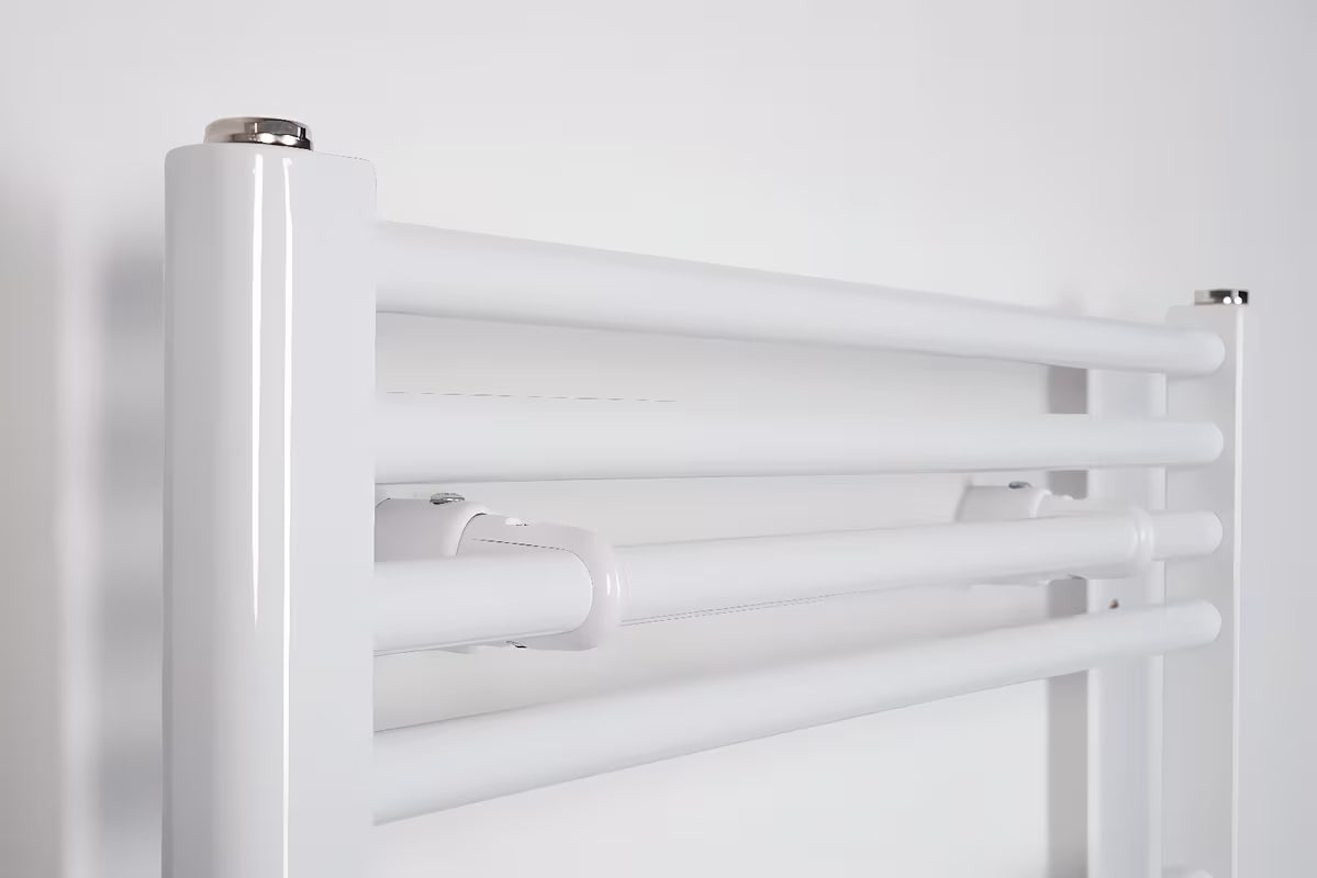 Bijeli kombiniran cijevni radiator Thermal Trend KD 96x75 cm za kupaonicu