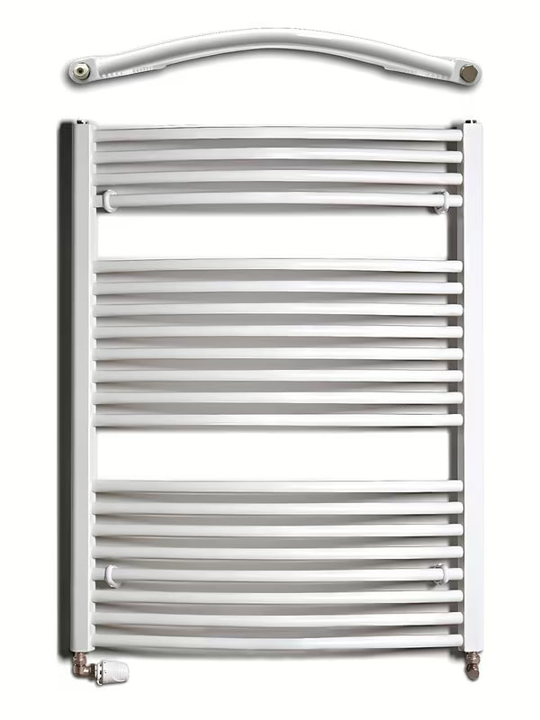 Bijeli kombiniran cijevni radiator Thermal Trend KDO 96 x 75 cm za kupaonicu