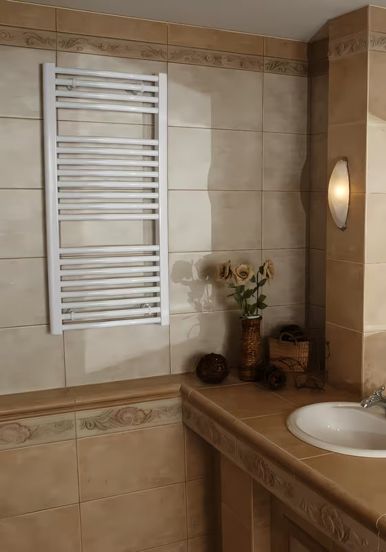 Bel raven cevni električni radiator Thermal Trend KE 450x1320 mm z grelcem 400 W