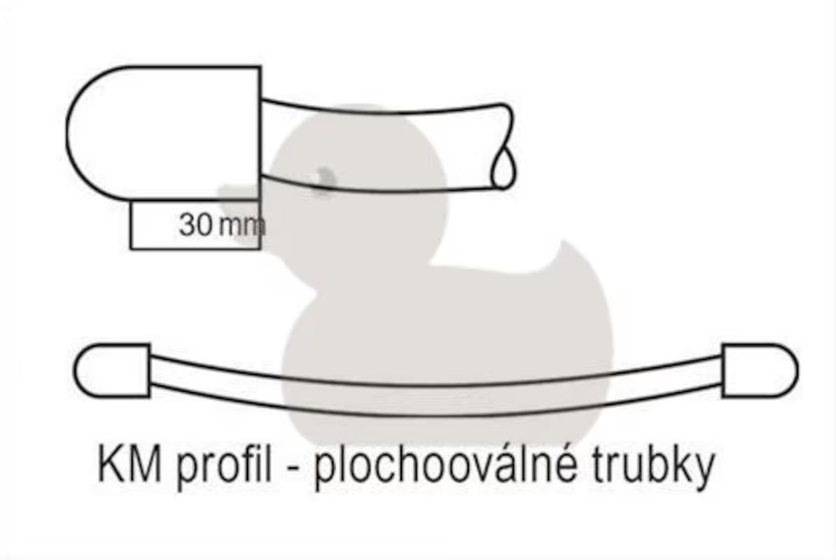 Bijeli kombiniran cijevni radiator Thermal Trend KM dimenzija 75x123,3 cm.