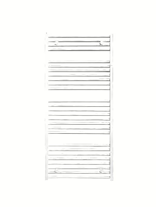 Bijeli kombiniran cijevni radiator Thermal Trend Km dimenzija 123,3x90 cm.