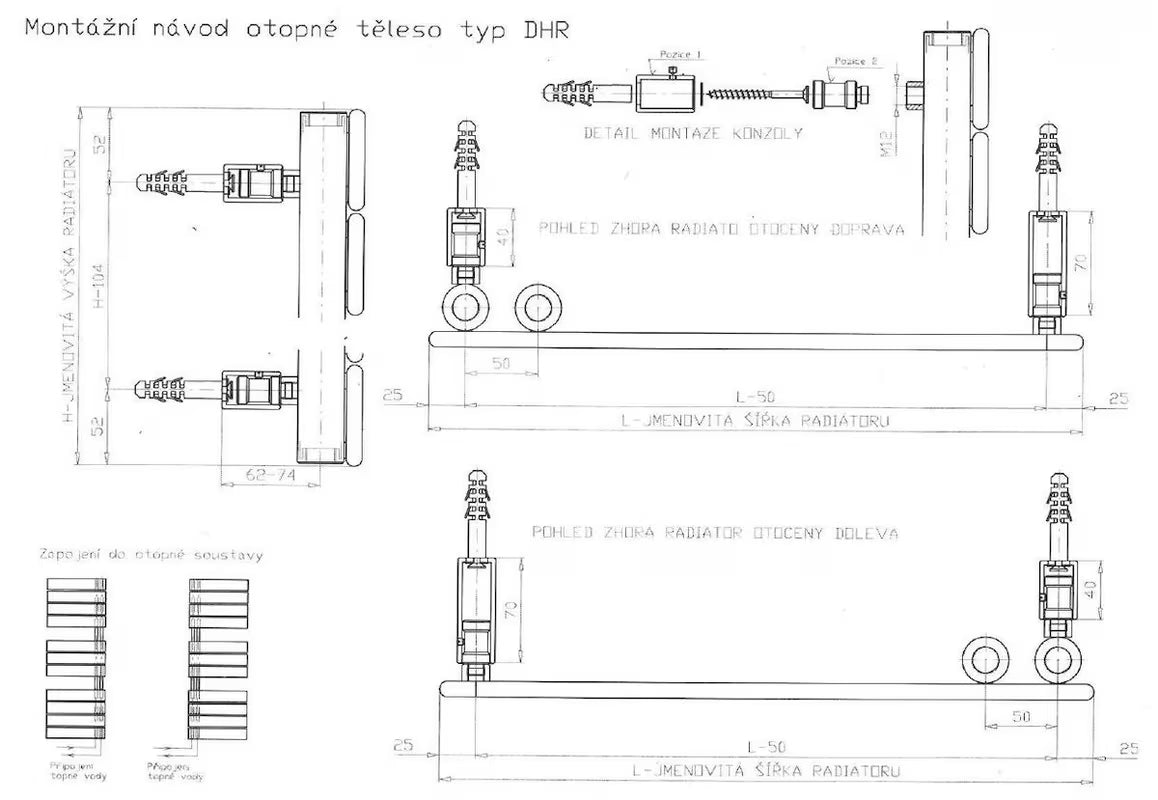 Kombiniran kupaonski radiator Thermal Trend Oliver 60x93 cm u antracit boji