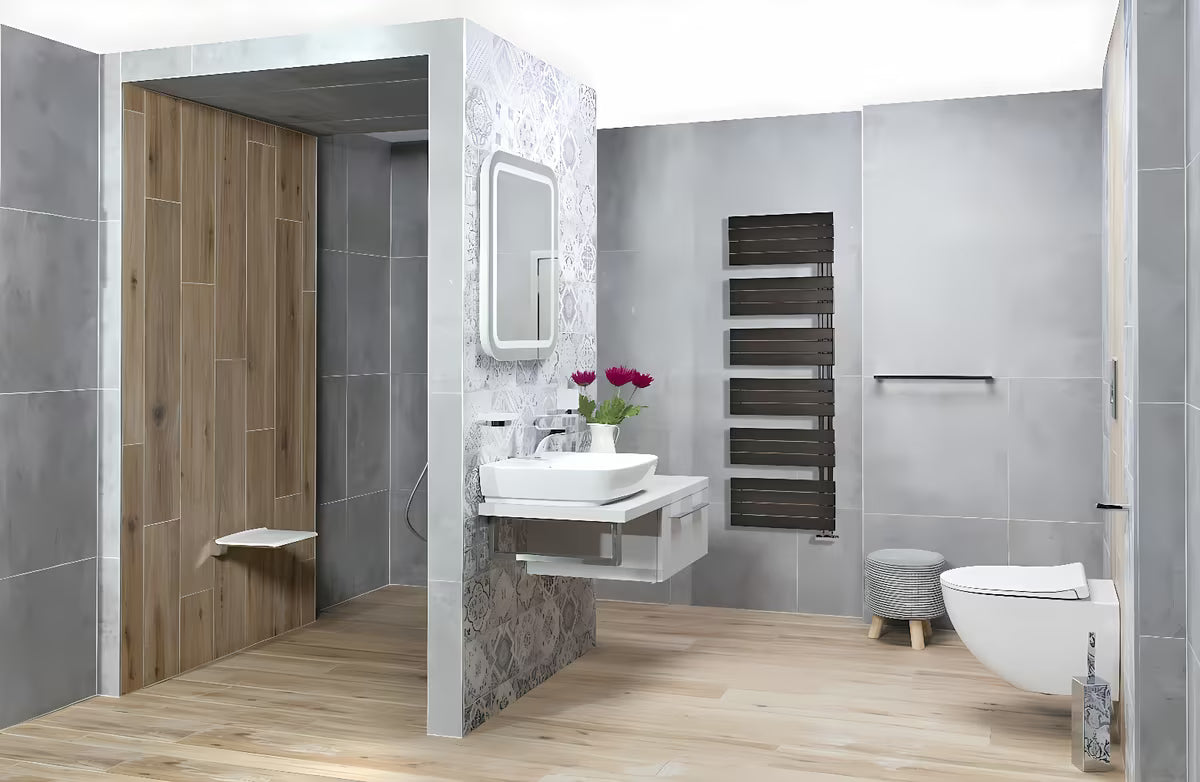 Kombiniran kopalniški radiator Thermal Trend Oliver 151x60 cm v antracitni barvi