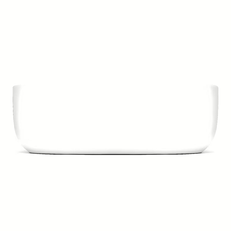 Bijeli umivalnik na ploščo Triomini Slim od tanke keramike, izvedba brez preliva.