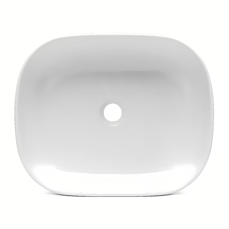 Bijeli umivalnik na ploščo Triomini Slim 50x40 cm od tanke keramike