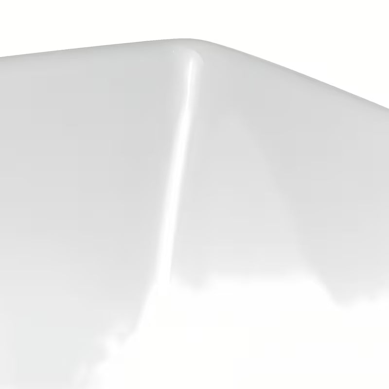 Bijeli četvrtasti umivalnik na ploščo Triomini Slim od tanke keramike, 55 x 39 cm