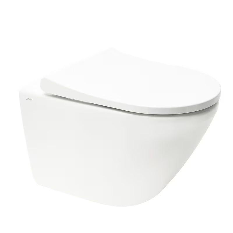 Viseča WC Školjka vitra Integra v beli barvi z Rim-Ex brez splakovalnega kroga in sedežem mehko Zapiranje Soft Close.
