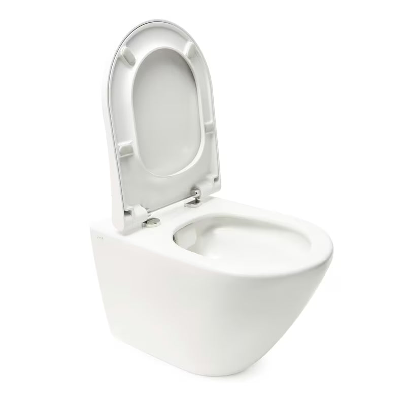 Viseča WC Školjka vitra Integra v beli barvi z Rim-Ex brez splakovalnega kroga in sedežem mehko Zapiranje Soft Close.