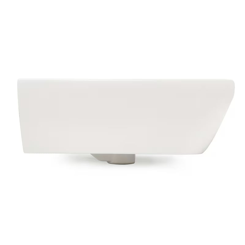 Viseči umivalnik Vitra Integra 50x43 cm z odprtino pro za armaturo na sredini v beli barvi.