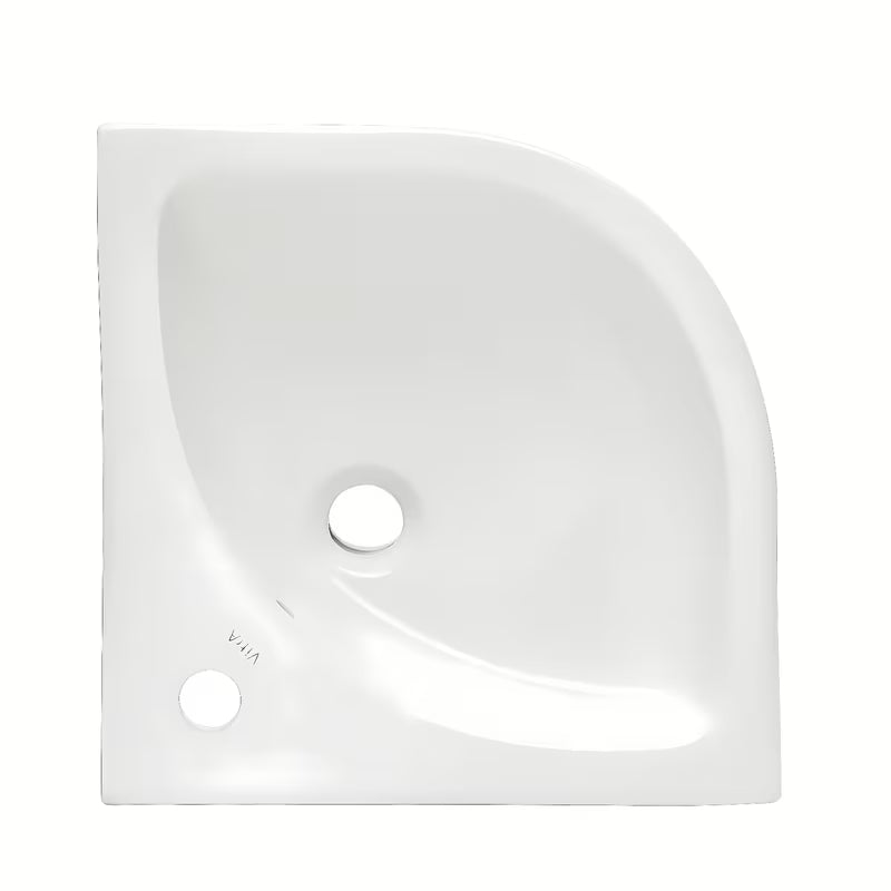 Beli kotno umivalnik vitra Integra 56x40 cm s prelivom in odprtino pro za armaturo na sredini